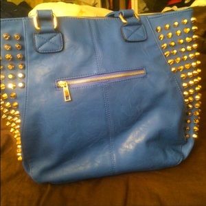 MMS Studded Periwinkle Tote Bag